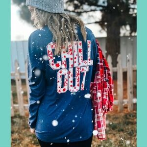 ❄️☃️Sale PPTX Chill Out long sleeve snowman tee snowflakes super cute!